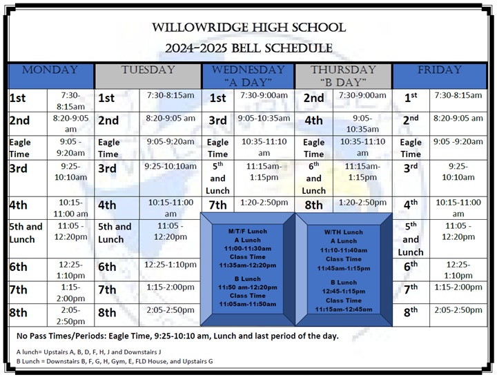 bell schedule
